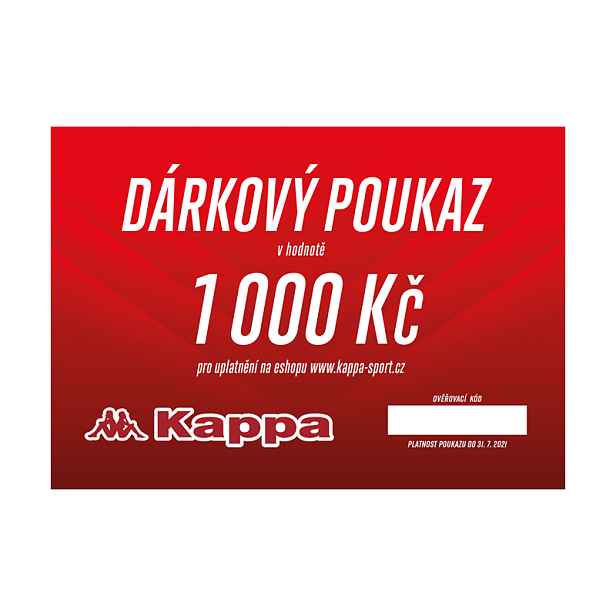 Dárkový poukaz KAPPA 1000 Kč