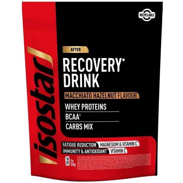 Isostar RECOVERY DRINK 450 G MACCHIATO + LÍSKOVÝ OŘECH Recovery drink , G
