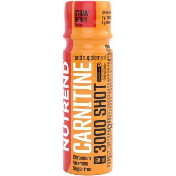 Nutrend CARNITINE 3000 SHOT 60 ML JAHODA -carnitine , ML