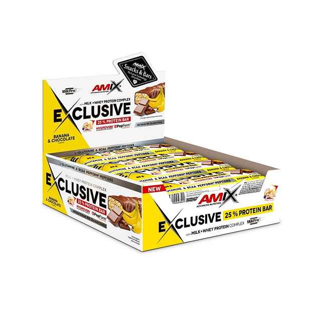 AMIX Exclusive Protein Bar, 12x85g, Banana-Chocolate
