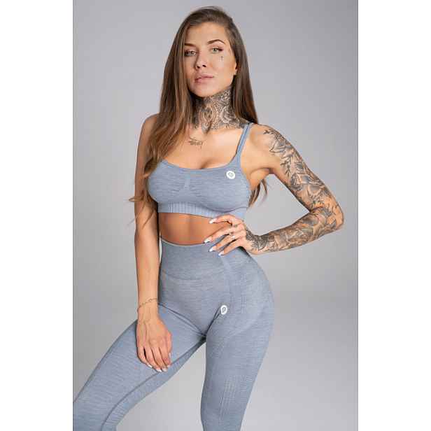Gym Glamour Podprsenka bezešvá Steel Melange