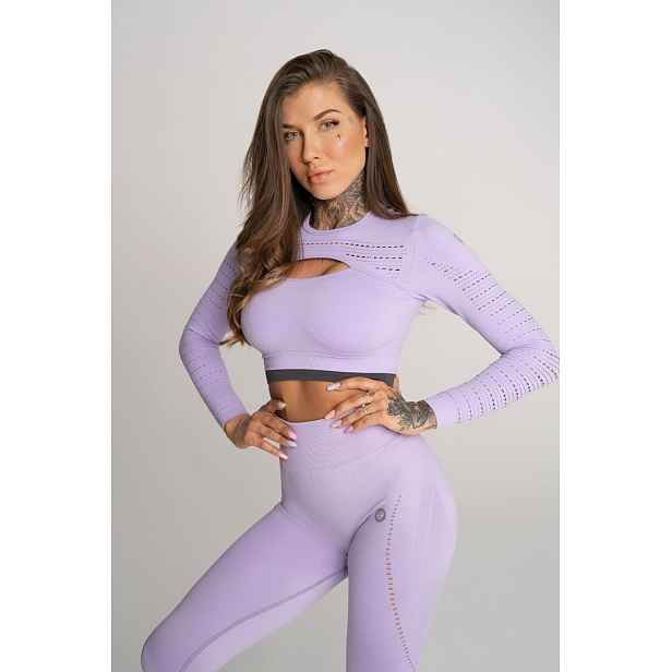 Gym Glamour Crop-Top bezešvý Deynn Levandulový , levandulová