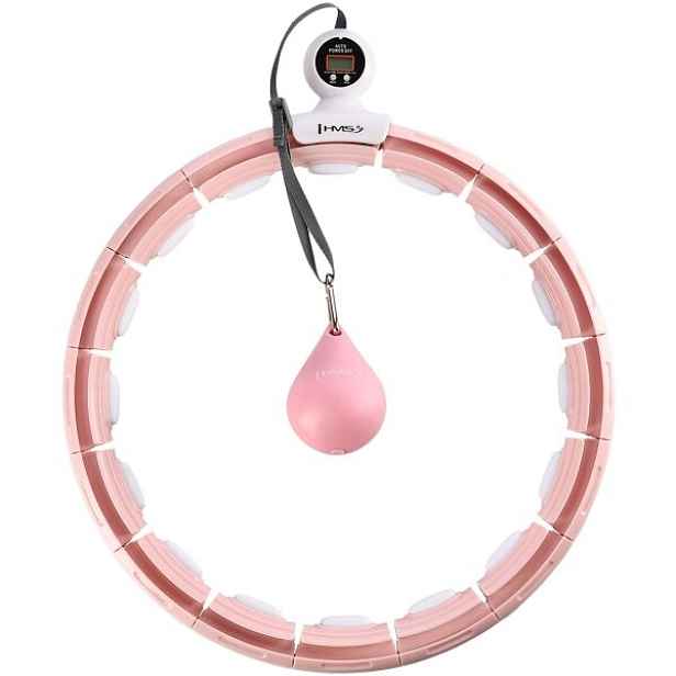 HMS HHM15 Masážní hula hoop se závažím, magnety a počítadlem
