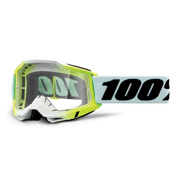 Motokrosové brýle 100% Accuri 2 Dunder bílo , čiré plexi