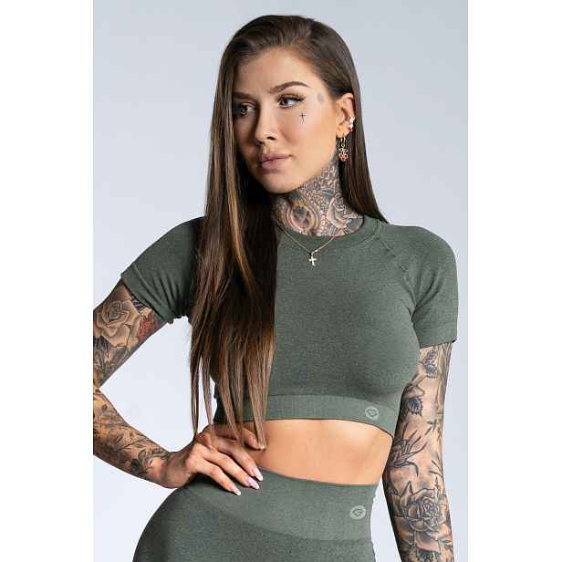 Gym Glamour Crop-Top s krátkým rukávem Ombre