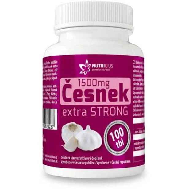 NUTRICIUS ČESNEK EXTRA STRONG 100 TAB Česnekový extrakt