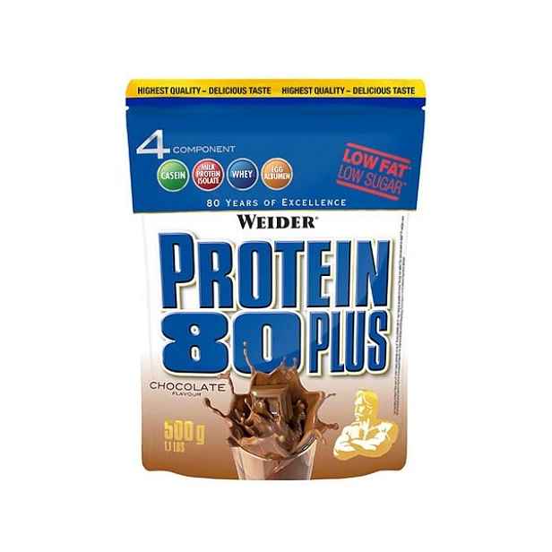 WEIDER PROTEIN 80 PLUS, SÁČEK 500G, CHOCOLATE Vícesložkový protein , G