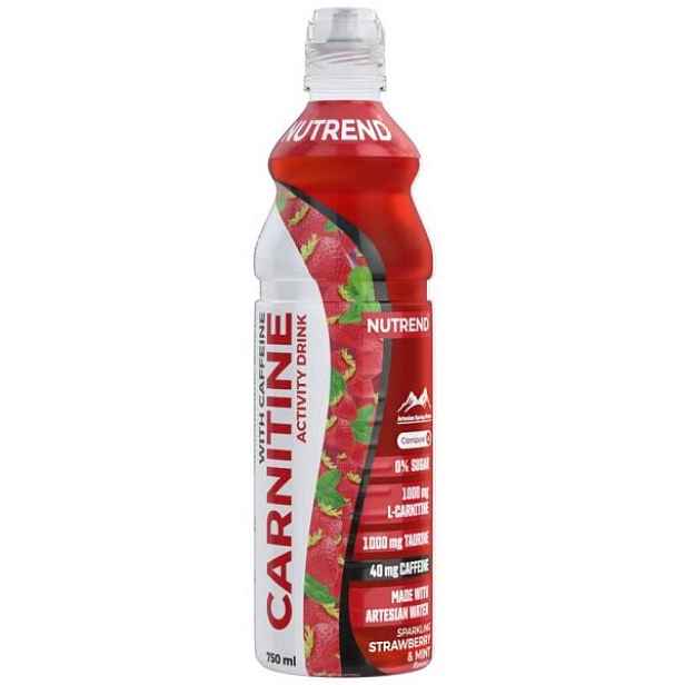Nutrend CARNITINE ACTIVITY DRINK WITH CAFFEINE 750 ML JAHODA + MÁTA Sportovní nápoj , ML