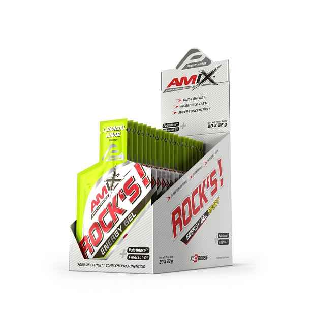 AMIX Rock's Energy Gel, Lemon-Lime, 20x32g