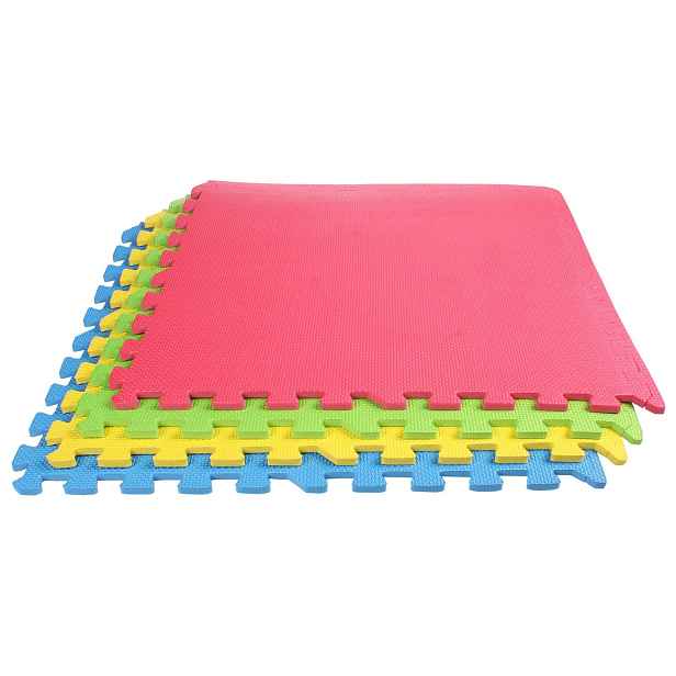 Colored Puzzle fitness podložka mix barev, 4 ks