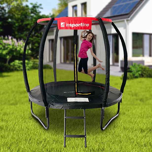 Trampolína se sítí a schůdky inSPORTline Flea PRO 183 cm