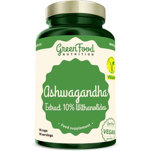 GREENFOOD ASHWAGANDHA EXTRACT 10% WITHANOLIDES 90CPS Doplněk stravy