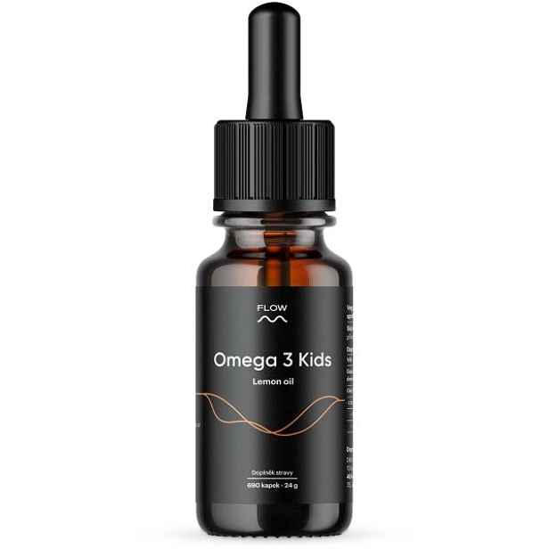 FLOW OMEGA 3 KIDS LEMON OIL 24 G Omega mastné kyseliny
