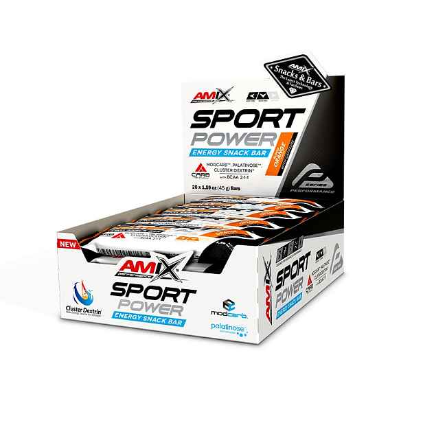 AMIX Sport Power Energy Snack Bar s kofeinem , Blood , 20x45g