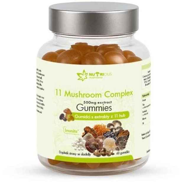 NUTRICIUS 11 MUSHROOM COMPLEX GUMMIES Gumídci