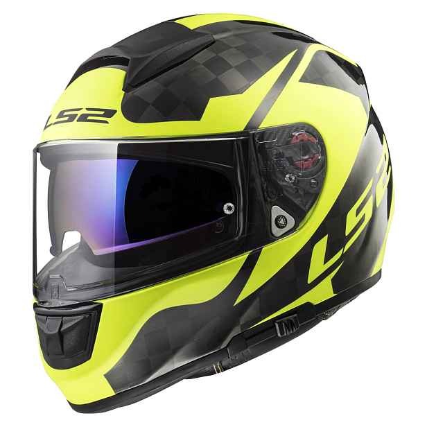 Moto přilba LS2 FF397 Vector C Shine Carbon Hi Vis (53-54)