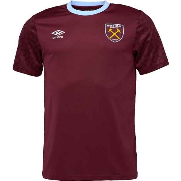 Umbro WEST HAM HOME PRE MATCH SS TEE Pánské fotbalové triko
