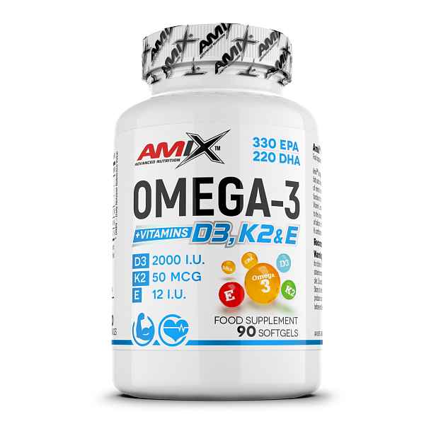 AMIX Omega 3 D3+K2+E, 90cps