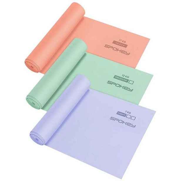 Spokey RIBBON TEX SET Sada posilovacích gum, mix