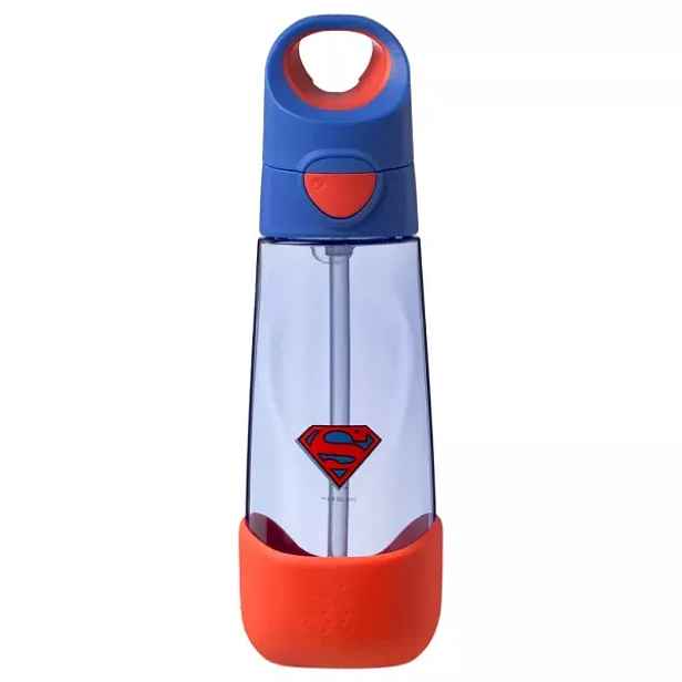b.box SUPERMAN 600 ML Lahev na pití s brčkem, transparentní, ML