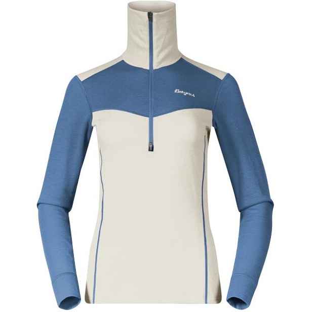 Bergans INNER:DUAL MERINO HALF ZIP W Dámské technické triko s merino vlnou, mix