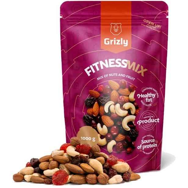 GRIZLY FITNESS SMĚS, 1000 G Ořechová směs , KG