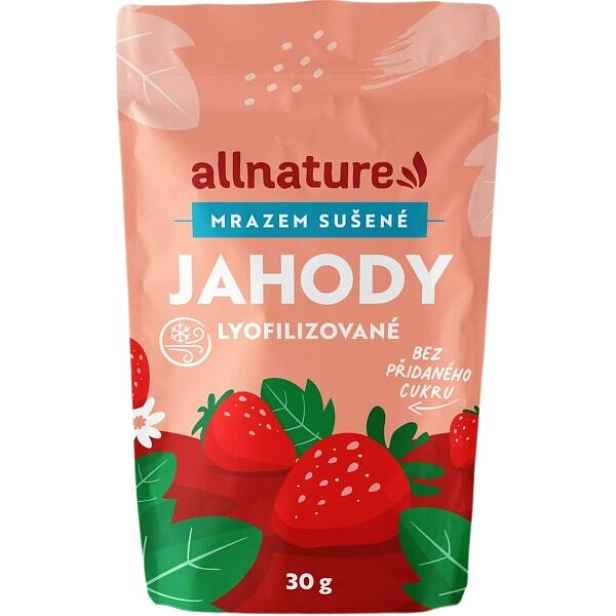 ALLNATURE JAHODY SUŠENÉ MRAZEM 30 G Lyofilizované ovoce , G