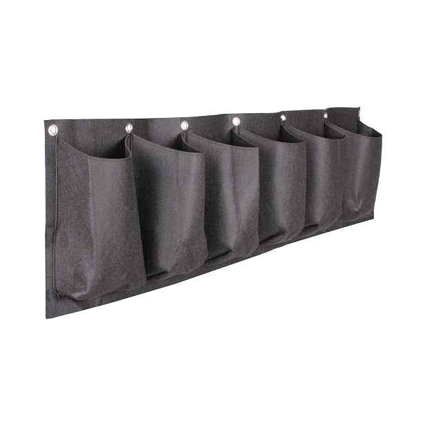Horizontal Grow Bag 6 textilní květináče na zeď , 1 ks