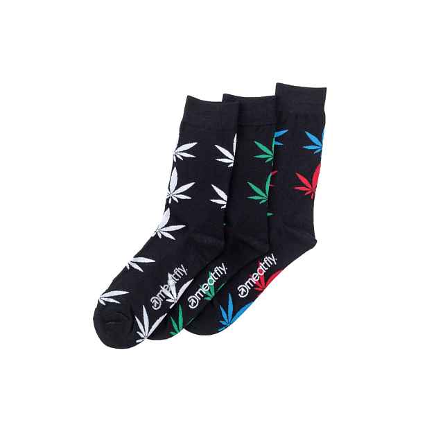 Meatfly ponožky ganja socks - s19 triple pack l/xl