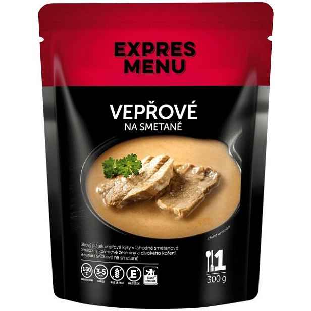 EXPRES MENU VEPŘOVÉ NA SMETANĚ - 1 PORCE Hotové jídlo