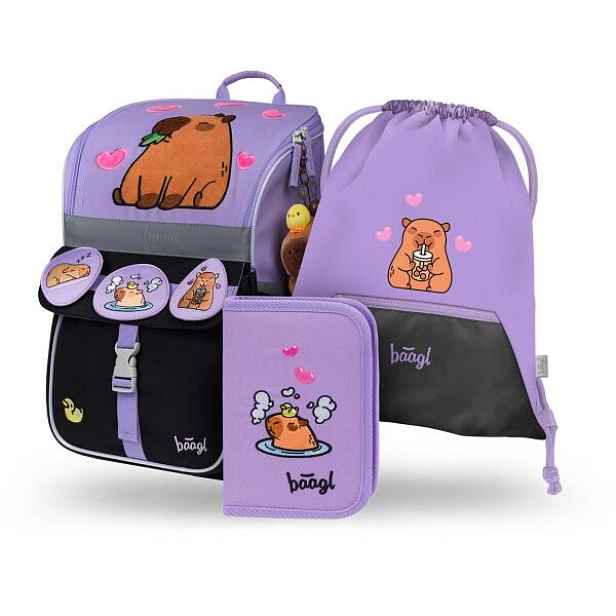 BAAGL 3 SET ZIPPY KAPYBARA Školní set