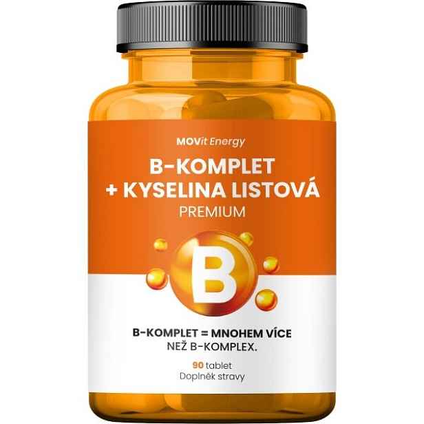 MOVIT ENERGY MOVIT B-KOMPLET 1 KYSELINA LISTOVÁ PREMIUM 90 TABLET Doplněk stravy