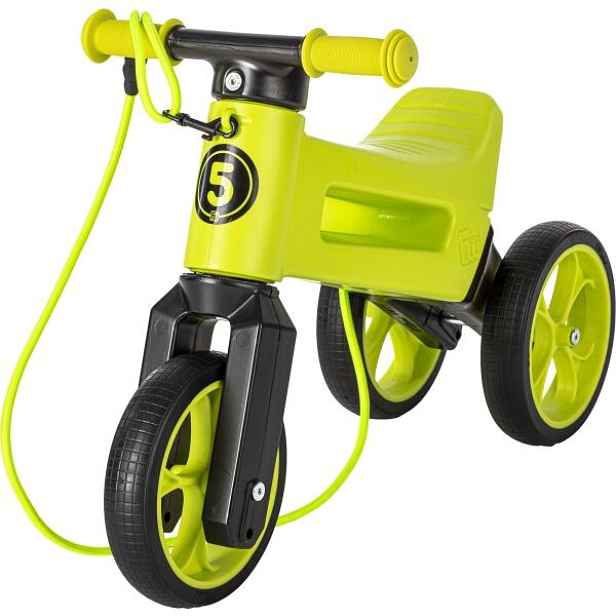 FUNNY WHEELS RIDER SUPERSPORT 2v1 Dětské odrážedlo, reflexní neon