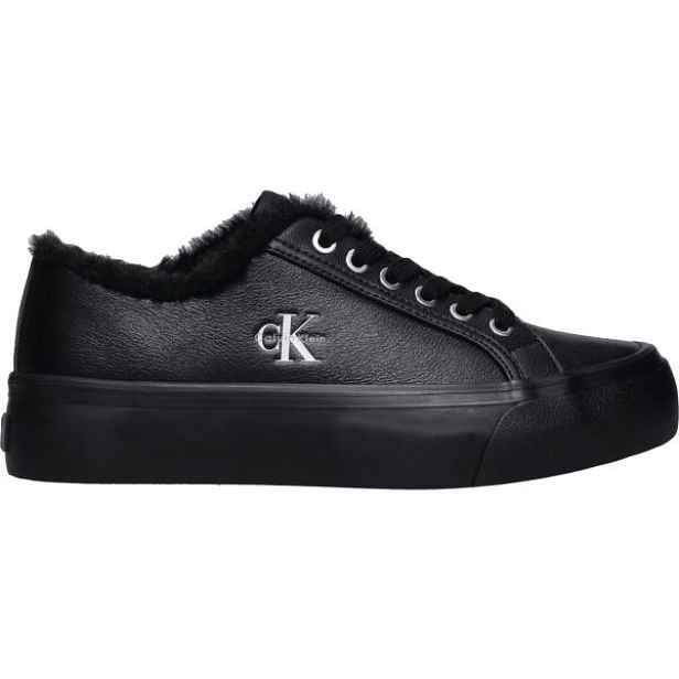 Calvin Klein VULC FLATF LACEUP LTH FUR Dámské zimní tenisky