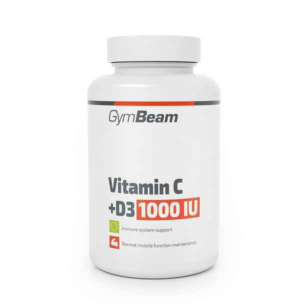 GymBeam Vitamín C + D3 1000 IU