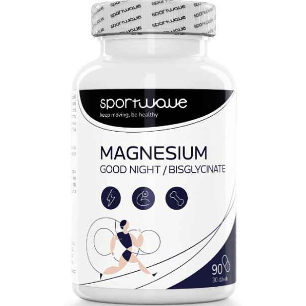SPORT WAVE MAGNESIUM GOOD NIGHT/BISGLYCINATE 90 CAPS Hořčíkový doplněk