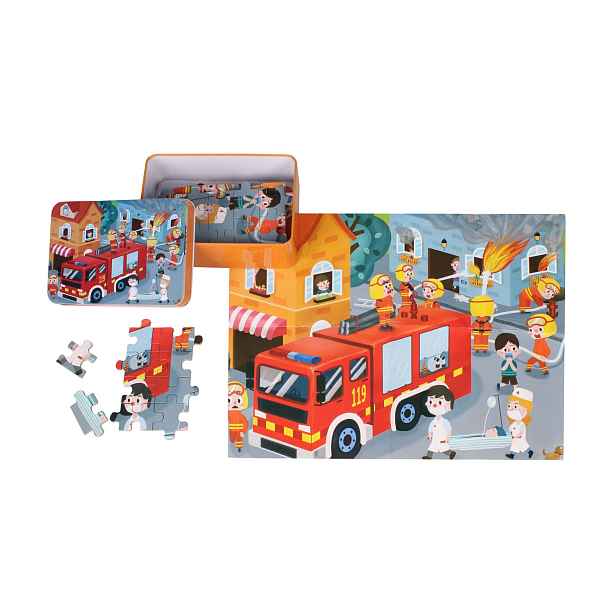 Hasící Vůz puzzle 100 dílků, 1 balení