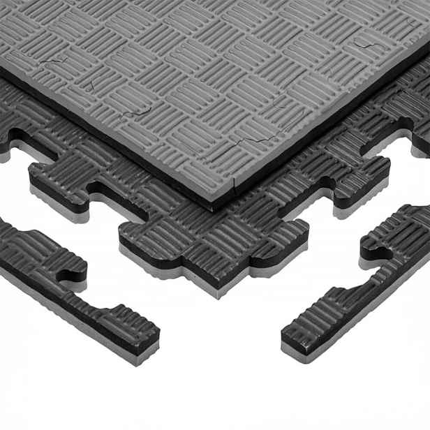 Puzzle tatami podložka inSPORTline Sazegul 100x100x2 cm šedo , vzor 5 proužků