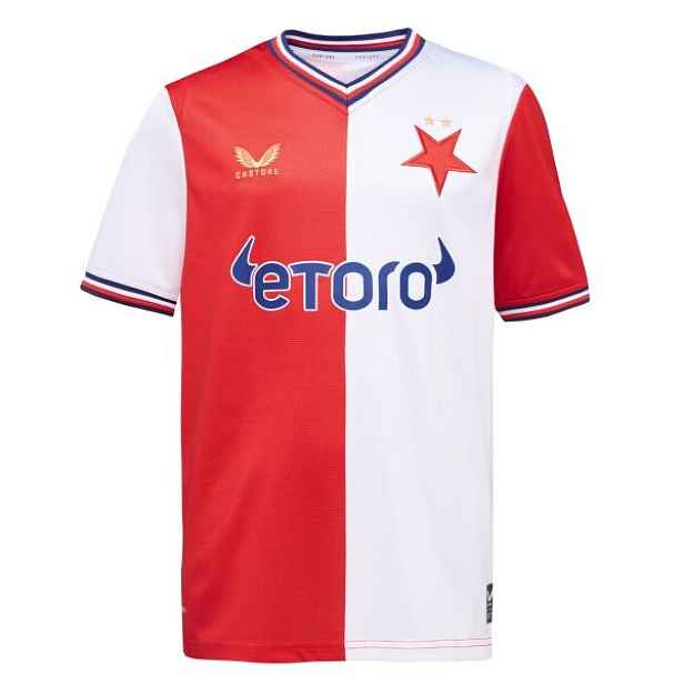 CASTORE SK SLAVIA PRAGUE HOME SS SHIRT JR Dětský fotbalový dres