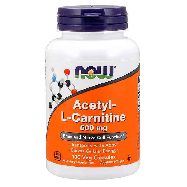 NOW Foods Acetyl -karnitin 500 mg
