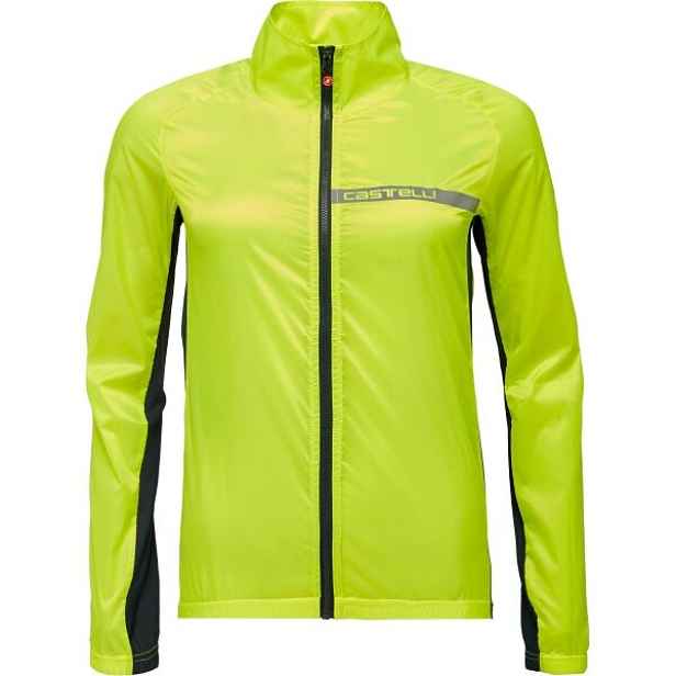 Castelli SQUADRA W JACKET Dámská větrovka, reflexní neon