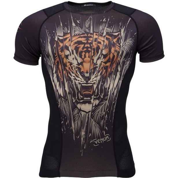 Venum TIGER SHORT SLEEVE RASHGUARD Pánské triko