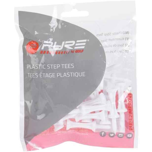 PURE 2 IMPROVE PLASTIC STEP TEES 51MM 25KS Golfová týčka