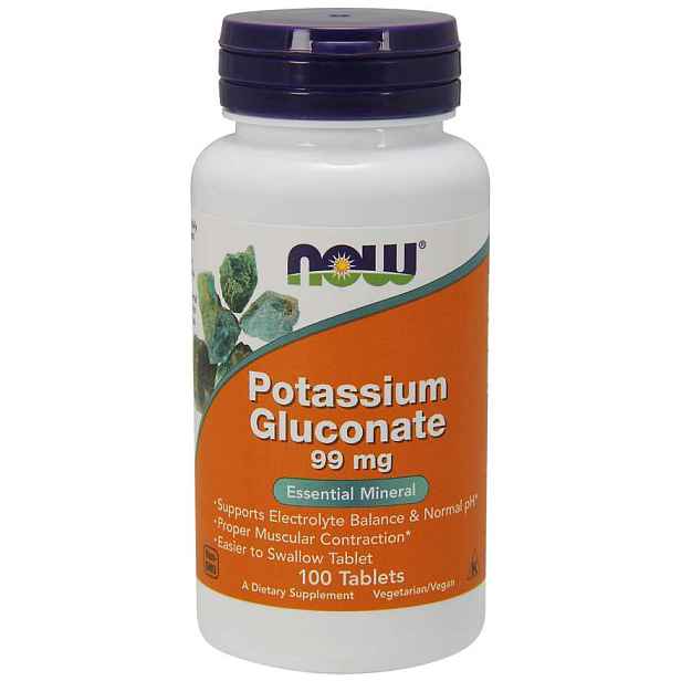 Now Potassium Gluconate 99 mg, 100 tablet