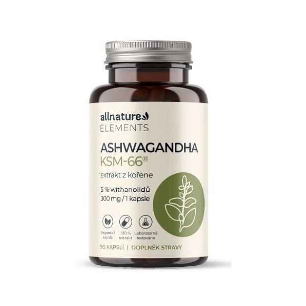 ALLNATURE ASHWAGANDHA KSM-66® 300 MG, 90 CPS Doplněk stravy