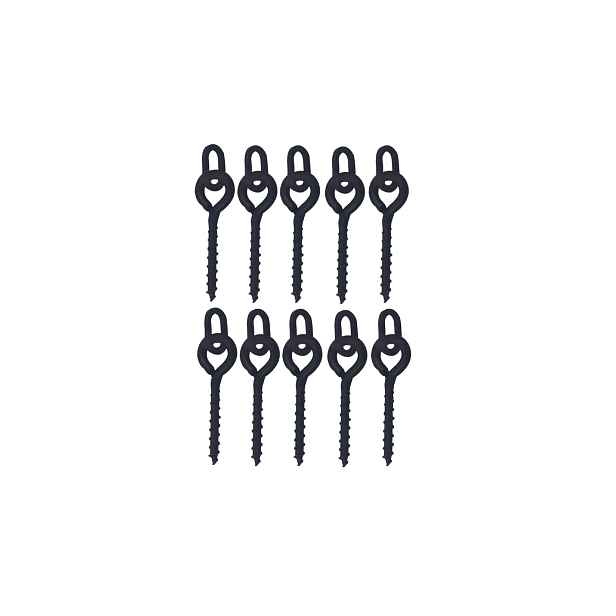 Bait Screw Oval zavrtávací držák s kroužkem 10 ks, 1 sada