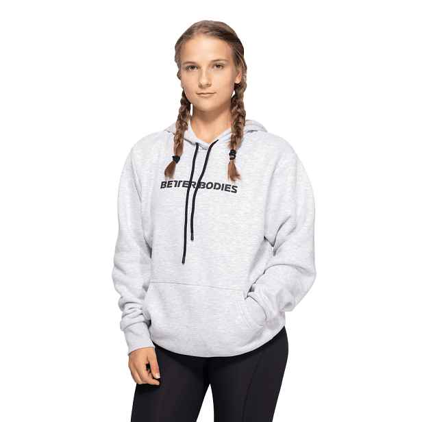 Better Bodies Hoodie Logo Light Melange