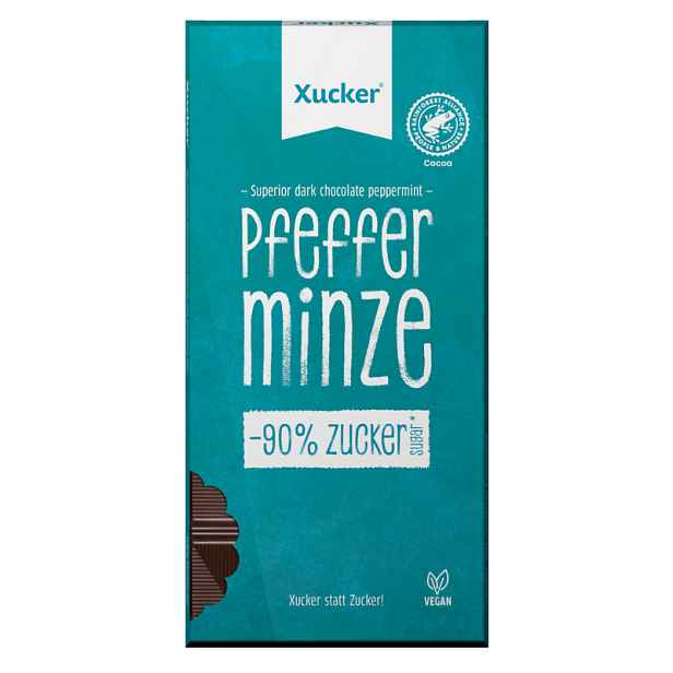 Xucker Veganská tmavá čokoláda s peprmintem