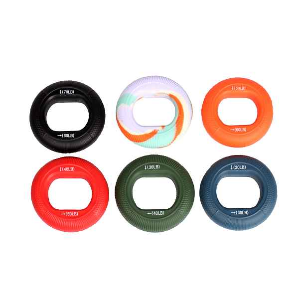 Grip Ring 6 Set sada posilovacích kroužků mix barev, 1 sada