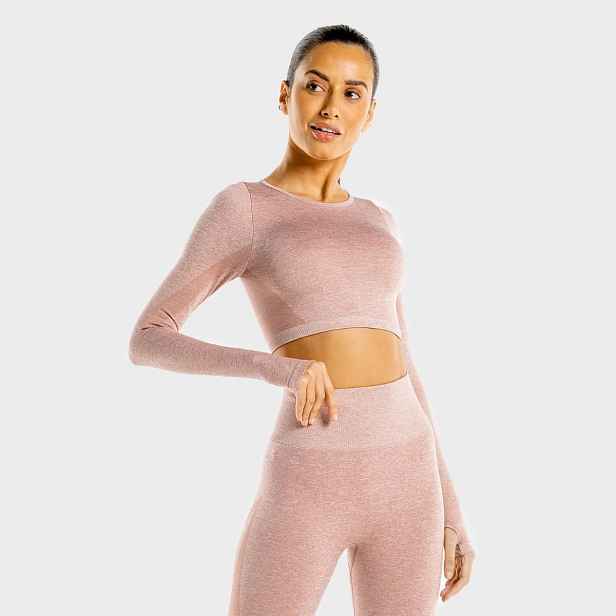 SQUATWOLF Sportovní Top Seamless Crop Top Rose